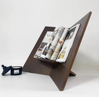 Modern Minimalist Wooden Bookshelf for Study, Magazine Rack, Desktop Support Bookend, Decorative Item for Model Rooms, Simple Display