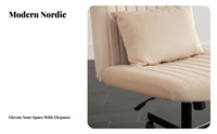 Armless Cross-Legged Chair Height Adjustable Office Furniture 360° rotate Rolling Casters for Students, Remote Workers