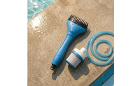 Handheld Pool Brush Connector Fitting Hose-Attached Pool Brush Black Bristles