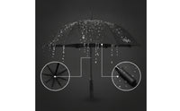 Water-Repellent Umbrella with ABS Handle Quick-Drying Straight-Shaft Umbrella One-Button Opening 8-Rib for Commuters, Business Professionals, Rainy Days, Commuting