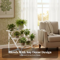 3-Tier Plant Stand Space-Saving 3-Tier Stepdesign Stand Indoor & Outdoor Use