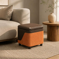 Storage Ottoman Sturdy Small Storage Ottoman Easy to Clean Squat Foot Stool for Living Room, Bedroom