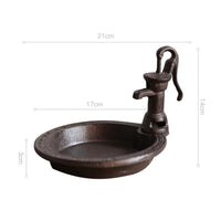 Bird Feeder Rustic Cast-Cast-Metal Avian Feeder Weatherproof Basin for Patio