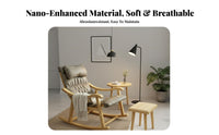 Nordic Rocking Chair all-season Use Upholstered Armchair Thickly paded High rearrest for Adults, Living Room, Balcony, Study