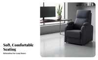 Fabric Recliner with Footrest Reclinable Gaming Seat Headrest Pillow Support for Internet Cafe
