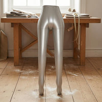 Glossy Shiny Silver Standing Leg-and-Hip Display Mannequin Lightweight Female Lower-Body Mannequin Space Saving