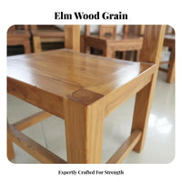Wooden Armchair with Backrest Sturdy Wood Construction Indoor Furniture Traditional Design Minimalist Design for Kitchen