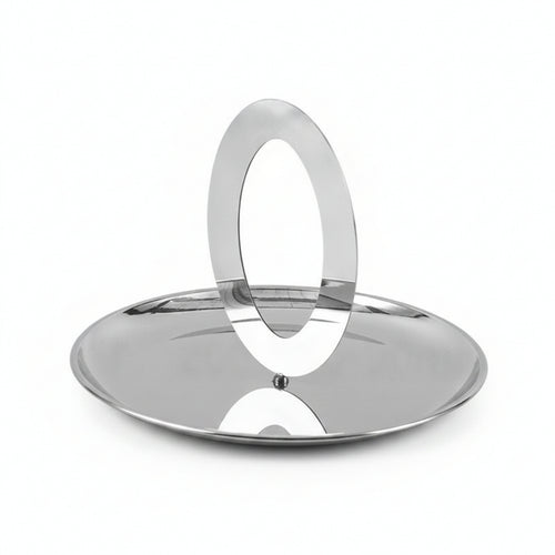 Rust Resistant Elegant Design Stainless Steel Serving Tray Round Serving Tray Round Metal Platter