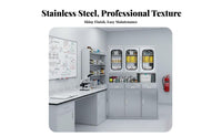 Stainless Steel Medical Cabinet Lockable Doors Steel Medicine Storage Cabinet Waterproof Large Capacity for Pharmacists, Laboratory Technicians, Adults, Hospital, Doctor's Office, Pharmacies