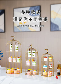 不锈钢多层下午茶点心甜品台摆件展示架蛋糕架子茶歇摆台北欧风