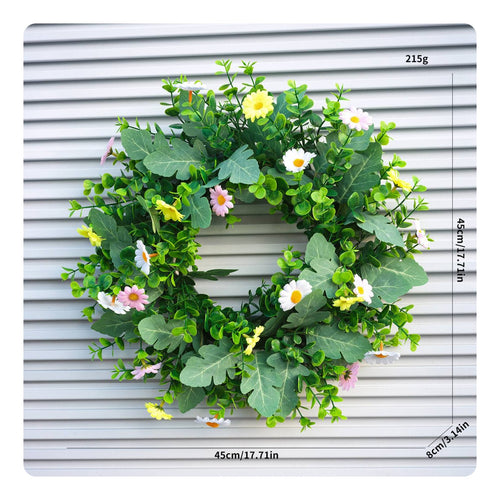 Seasonal Floral Wreath Pastoral Design Seasonal Flower Wreath Realistic Look
