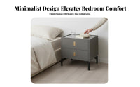 Rounded Single-Drawer Cabinet Nordic Aesthetic Bedside Table Minimalist Design Space-Saving for Homeowners, Apartment Dwellers