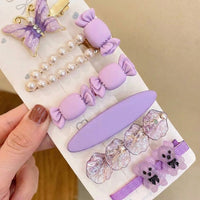Handmade Set for, Duck with Bobby, Metal Styling Accessories for School and Daily Wear, 5 Piece for Children