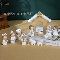 Cartoon Resin Nativity Scene Christmas Decoration