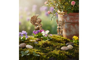 2 Pieces Angel Garden Stakes Micro-Landscape Accessory Cherub Plant Pot Stakes