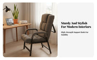 Folding Recliner with Footrest Foldable Strong & Practicalsign Computer Armchair Reclining Rearrest Highspine for Office Workers
