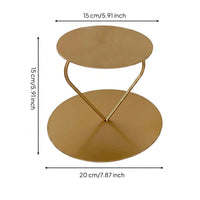 Cake Stand with Heart Frame Reusable Two-Tier Dessert Display Stand Elegant