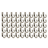Antique Alloy Mini Wall Hooks, Single Row, Single Hole, Set of 10