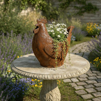 Cockerel Planter Rustic Standing Cockerel Planter No Assembly Required for Patio