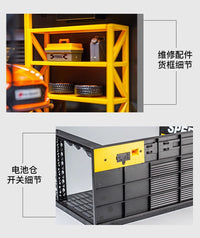维修车间停车场DIY场景模型汽车灯光亚克力罩车模专用防尘罩摆件
