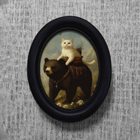 Abstract Animal Picture Frame Rustic Style Wildlife Illustration Frame Easy to Replace Photo Home Decor for Living Room, Bedroom