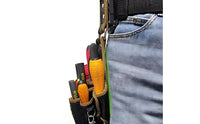 Hands Free Electrician Tool Pouch Wear Resistant Quick Release Tool Pouch Waterproof Hardware Storage Rotatable Design for Electricians, Worksite, Repair Work, Construction