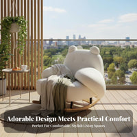 Panda-Shaped Armchair Snug Visually Pleasing Upholstered Lounge Armchair Luxuriously Soft Comfort High Supportrest for Adults