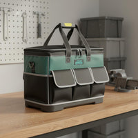 Canvas Tool Trolley Large Capacity Rolling Tool Bag Wear-Resistant for Electricians, DIY Enthusiasts, Home Repair, Construction Site