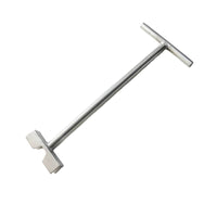 Steel T-Handle Valve Wrench Double-Jaw Valve Wrench with T-Handle Extended Reach Tool Heavy-Duty for Plumbers, Maintenance Technicians, Deep-Well, Narrow Areas, Plumbing Repairs