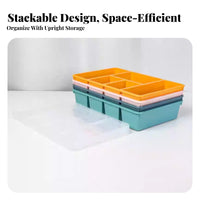 Fixed Divider Case Transparent Fixed compartment Container safely locking Latch for Craft Room