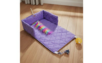 Crinkle Paper Bolstered Pet Mat with Toys Chew-Resistant Rope Interactive Pet Play Mat Non-Slip Bottom Dog and Cat Activity Bed Creature Themed for Kittens