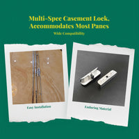 Casement Pane Lock, Resin Steel Sash Lock, Security Replacement, Effortless function, Easy Installation, Home DIY Accessory