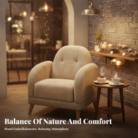 Upholstered Loveseat Simple Design Upholstered Two-Seater Modern Artistic Comfortable for Business Owners, Lounge Area, Lobby