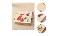 Early Learning Book Interactive Wooden Book with Tabs Toy Cognitive Smooth for Toddlers, Quiet Play, Travel