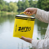 Waterproof EVA fishing bag, 19x19x21cm fishing case with shoulder strap, robust fishing box for carp anglers and predatory fish anglers