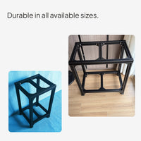 Black Aluminum Aquarium Stand, Adjustable Double Shelf
