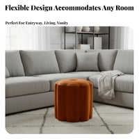 Round Vanity Stool Vintage design Upholstered Seat padded seat for Homeowners