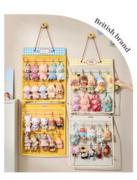 Plush Doll Storage Display Rack, Wall-Mounted Felt Hanging Bag for Stuffed Animals