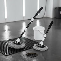 Highly Absorbent Telescopic Car Wash Brush Wet and Dry Use Long Handle Car Cleaning Mop Detachable Head Automotive Accessory