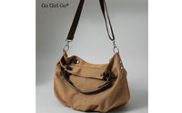 Canvas Tote Bag Vintage Style Canvas Shoulder Handbag Minimalist Design Large Capacity Crossbody Bag for Commuting