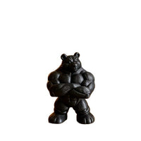 跨境新品Muscle Bear Sculpture健身达人肌肉熊摆件力量象征装饰