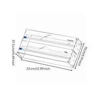 Wall Mounted Plastic Wrap Easy to Cut Acrylic Foil Dispenser for Pantry