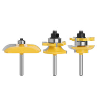 1/4 Shank Round Tenon Joinery Cutter Set for Cabinet Doors