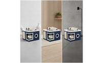 Cat House with Scratch Pad Enclosed Cat Condo Stool Space-Saving for Living Room