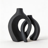 White Ceramic Vase with Spray-Painted Finish