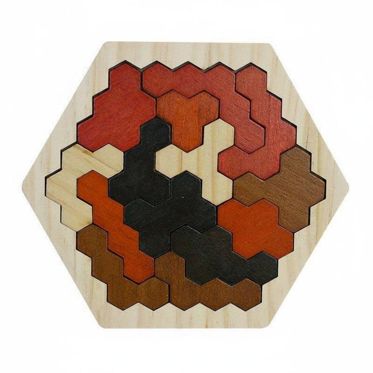 Natural Wood Geometric Block Game Educational Entertainment Geometric Shape Game Creative Play for Children, Preschoolers