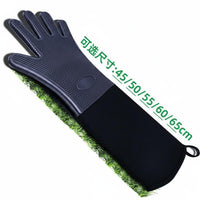 Silicone Oven Glove Non-Slip Grip Silicone Oven Gloves Easy to Clean Anti-Scald Cooking Glove for Culinary Artists, Grillers, BBQ