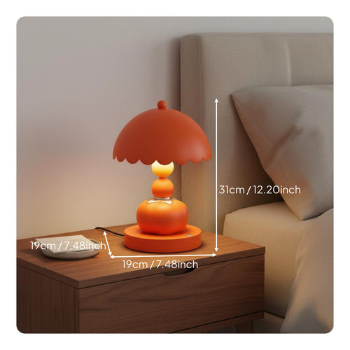 Persimmon Table Lamp Soft Radiance Orange Fruit Lamp Unique Gift for Bedroom