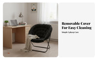 Luxuriously Soft Saucer Chair Foldable Padded Saucer Chair Modern Design