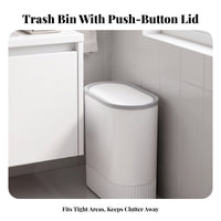 Hinged Wall-Mounted Trash Can | Space-Saving Design, Sealed Odor-Blocking Cover, Hanging Trash Can with Lid, for Toilet